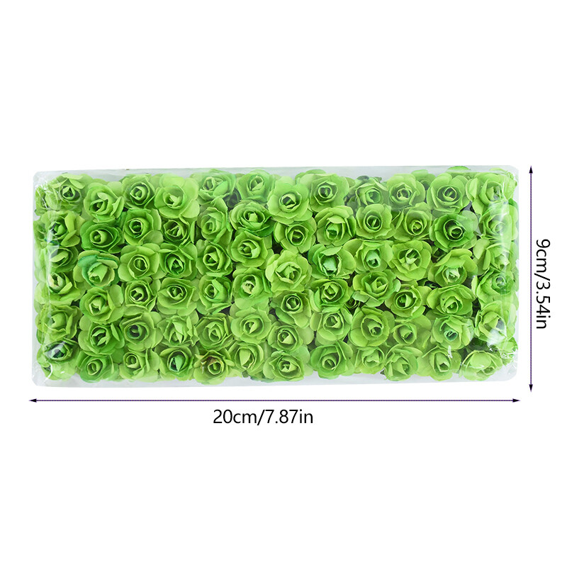 144/288 ks 2 cm mini papierové ruže umelé kvetinové hlavičky kytice na svadbu umelé ruže kvety DIY scrapbooking potreby