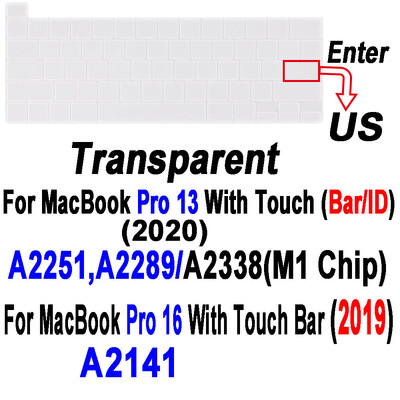 Pentru Macbook Air Pro13 M1 A2337 A2442 Pro14 13 12 11 15 Film de protecție pentru tastatură de laptop pentru MacBook Pro16 Huse din silicon pentru tastatură