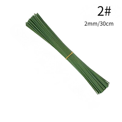 20 vnt. Gėlių viela Aukštos kokybės popieriumi dengtos dirbtinės šakos Geležinis laidas, skirtas „pasidaryk pats“ / nailoninis gėlių aksesuaras žaliai baltai ir kavai