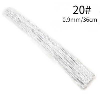 20 vnt. Gėlių viela Aukštos kokybės popieriumi dengtos dirbtinės šakos Geležinis laidas, skirtas „pasidaryk pats“ / nailoninis gėlių aksesuaras žaliai baltai ir kavai