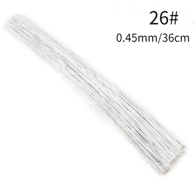 20 vnt. Gėlių viela Aukštos kokybės popieriumi dengtos dirbtinės šakos Geležinis laidas, skirtas „pasidaryk pats“ / nailoninis gėlių aksesuaras žaliai baltai ir kavai