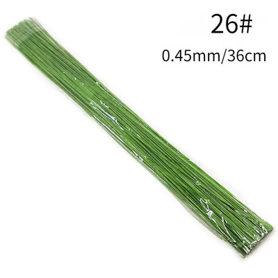 20 vnt. Gėlių viela Aukštos kokybės popieriumi dengtos dirbtinės šakos Geležinis laidas, skirtas „pasidaryk pats“ / nailoninis gėlių aksesuaras žaliai baltai ir kavai