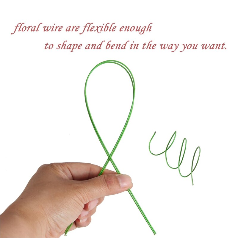 20 vnt. Gėlių viela Aukštos kokybės popieriumi dengtos dirbtinės šakos Geležinis laidas, skirtas „pasidaryk pats“ / nailoninis gėlių aksesuaras žaliai baltai ir kavai