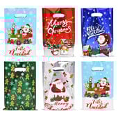 10/30 τεμ. τσάντες δώρου για καλά Χριστούγεννα Πλαστική τσάντα συσκευασίας μπισκότων καραμέλας 2024 Navidad Noel Kids Gift 2025 Προμήθειες για πάρτι Πρωτοχρονιάς