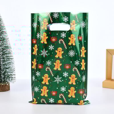 10/30 τεμ. τσάντες δώρου για καλά Χριστούγεννα Πλαστική τσάντα συσκευασίας μπισκότων καραμέλας 2024 Navidad Noel Kids Gift 2025 Προμήθειες για πάρτι Πρωτοχρονιάς