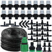 Σύστημα άρδευσης αυτόματου ποτίσματος 10-20M Φορητά ακροφύσια ομίχλης ομίχλης Κεφαλή ψεκασμού σωλήνα κήπου με βύσμα μπλουζάκι 4/7mm για βεράντα