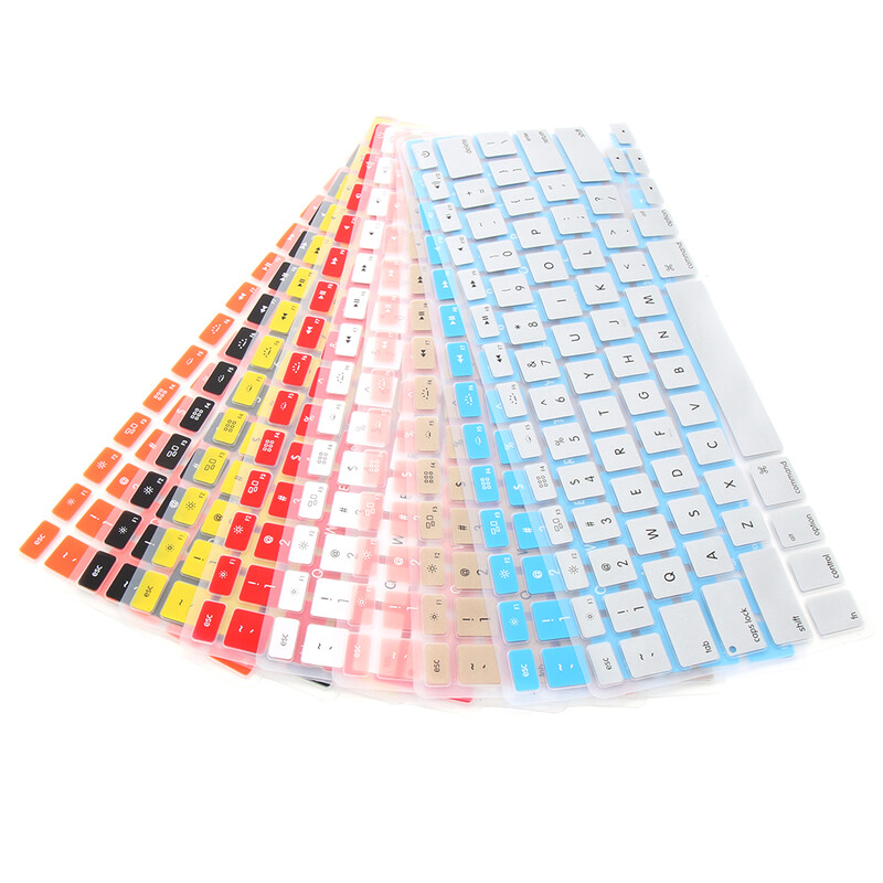 Protector de film autocolant pentru capacul tastaturii din silicon moale colorat pentru Apple Macbook Pro Air 13 "15" 17" Accesorii pentru computer