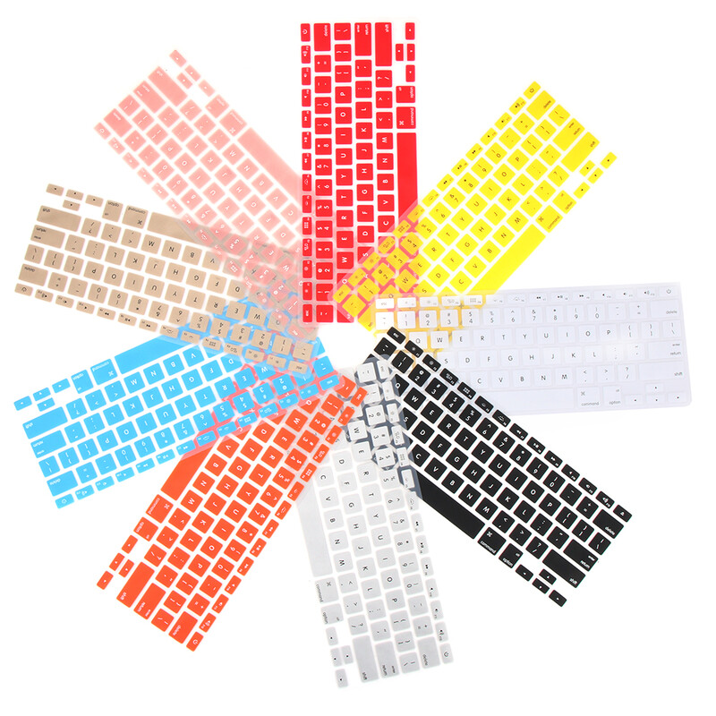 Protector de film autocolant pentru capacul tastaturii din silicon moale colorat pentru Apple Macbook Pro Air 13 "15" 17" Accesorii pentru computer
