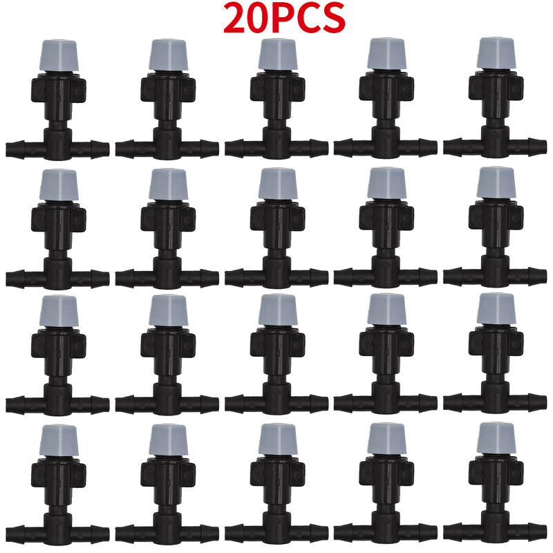 WUJIE 20 de bucăți din plastic pentru irigare pentru udare grădina capete de stropire cu aburire duză cu îmbinări în T pentru udare prin aburire