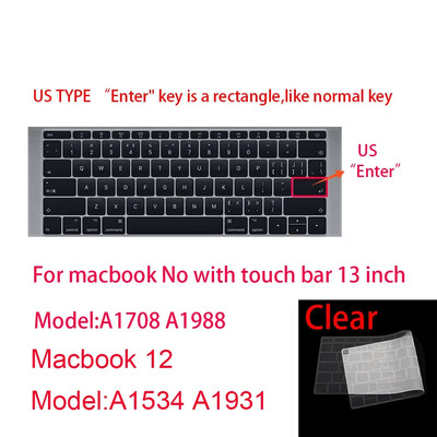 Husă pentru tastatură pentru Apple Macbook pro13/16/15 Air13 inch Toate seriile Husă din silicon pentru laptop, piele transparentă de protecție A2941 A2442 A3113
