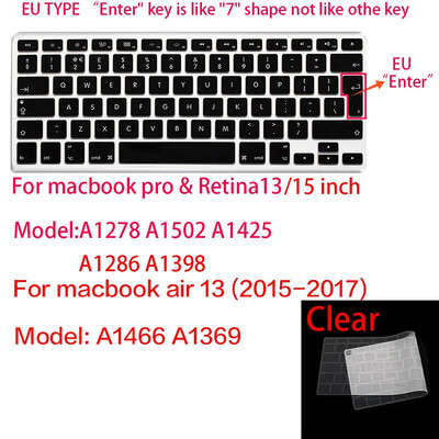 Husă pentru tastatură pentru Apple Macbook pro13/16/15 Air13 inch Toate seriile Husă din silicon pentru laptop, piele transparentă de protecție A2941 A2442 A3113