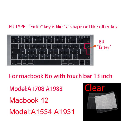 Husă pentru tastatură pentru Apple Macbook pro13/16/15 Air13 inch Toate seriile Husă din silicon pentru laptop, piele transparentă de protecție A2941 A2442 A3113