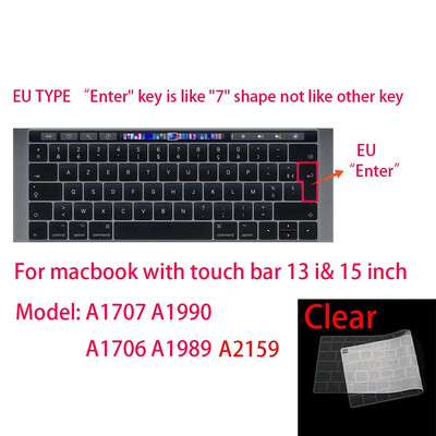 Husă pentru tastatură pentru Apple Macbook pro13/16/15 Air13 inch Toate seriile Husă din silicon pentru laptop, piele transparentă de protecție A2941 A2442 A3113