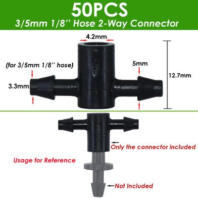 SPRYCLE 50X hajlított nyíl csepegtető mikro csepegtető öntözőkészlet 3/5 mm-es tömlő Kerti öntözés takarékos csepegtető csatlakozó üvegház