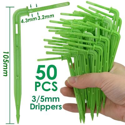 SPRYCLE 50X hajlított nyíl csepegtető mikro csepegtető öntözőkészlet 3/5 mm-es tömlő Kerti öntözés takarékos csepegtető csatlakozó üvegház
