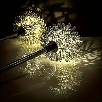 Solar Dandelion Wire Ball Garden Lamp Αδιάβροχο φωτιστικό τοπίου LED εξωτερικού χώρου，Φωτιζόμενη διακόσμηση κήπου