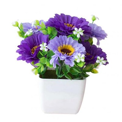 Mesterséges krizantém virág cserepes növény Élethű Gypsophila facserép bonsai Otthoni kerti díszek Dekoráció