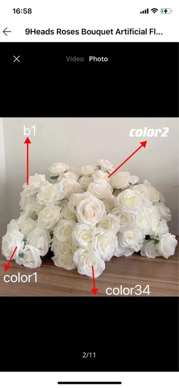 9 Heads Roses Bouquet Artificial Flower Milk White White Ivory White Rose Fake Rose Διακόσμηση σαλονιού Γάμος