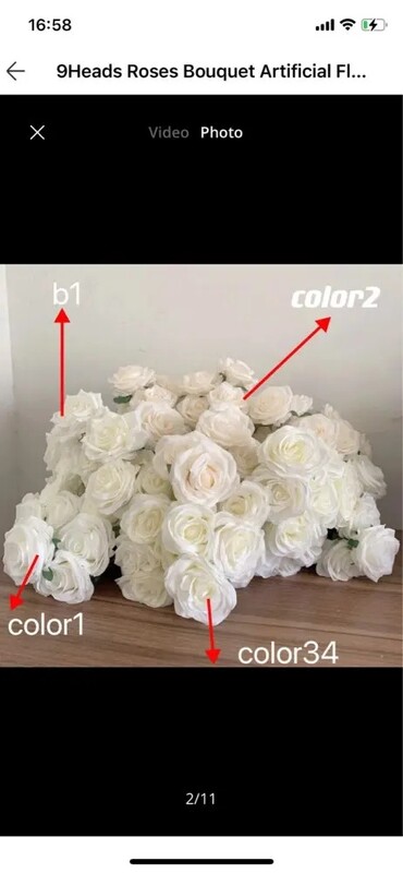 9Heads Roses Kytica Umelý kvet Mliečna biela slonovinová biela ruža Falošná ruža Dekorácia obývačky Svadobná dekorácia