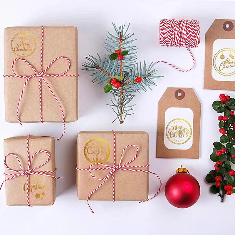 500 ks/rola Scrapbooking samolepky priehľadná zlatá strieborná fólia Veselé Vianoce vianočný stromček snehové vločky los darčekové štítky nálepka