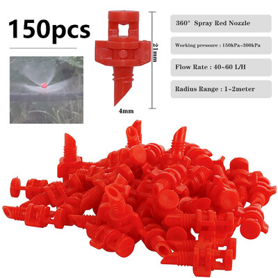 150 vnt 90/180/360° (PE) mikropurškiklis refrakcija automatizuojantis purkštuvas Purkštukas laistymo sistema Sodo vejos augalų vandens purkštuvas