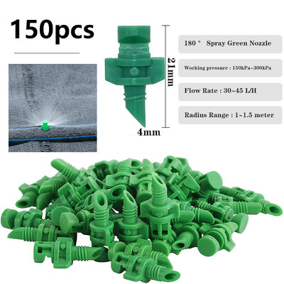 150 vnt 90/180/360° (PE) mikropurškiklis refrakcija automatizuojantis purkštuvas Purkštukas laistymo sistema Sodo vejos augalų vandens purkštuvas