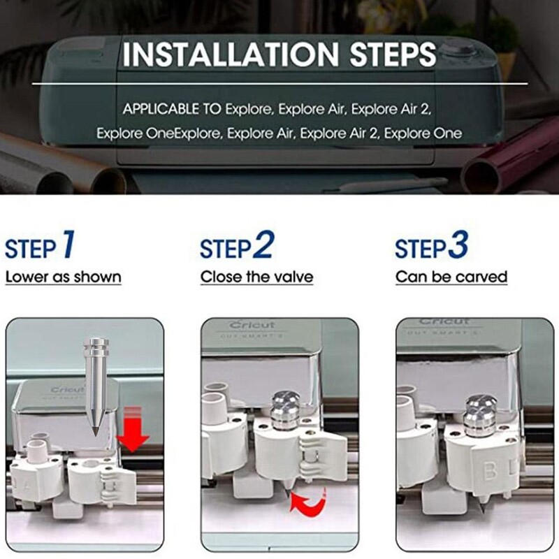 Graviravimo antgalis „Cricut Joy“ ofortas / graviravimo įrankis „pasidaryk pats“ naminių gyvūnėlių tapatybės kortelės, kaklo papuošalai, rankdarbiai, graviravimas, tikslus antgalis