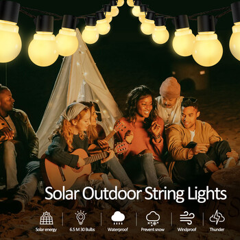 Solar Lights Outdoor Waterproof, LED Globe Solar String Lights Ηλιακά φωτιστικά εξωτερικού χώρου για Αυλή Μπαλκόνι Patio Tree Canopy Party