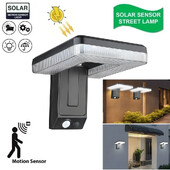 120° skladacie LED solárne nástenné svetlo Vonkajšie vodotesné záhradné svietidlo s pohybovým senzorom 3 režimy pouličné osvetlenie zdobí nádvorie