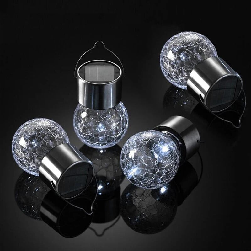 Solárne LED záhradné svietidlo, sklenená guľa, luster, trávnik, vianočné záhradné svetlo, vonkajšia lampášová dekorácia na stromček, závesné svetlá