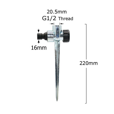Nosač mlaznice za zalijevanje vrta Metalni 1/2" ženski navoj Raspršivač Šiljak Plastična hrpa u zemlju Priključci za navodnjavanje kap po kap