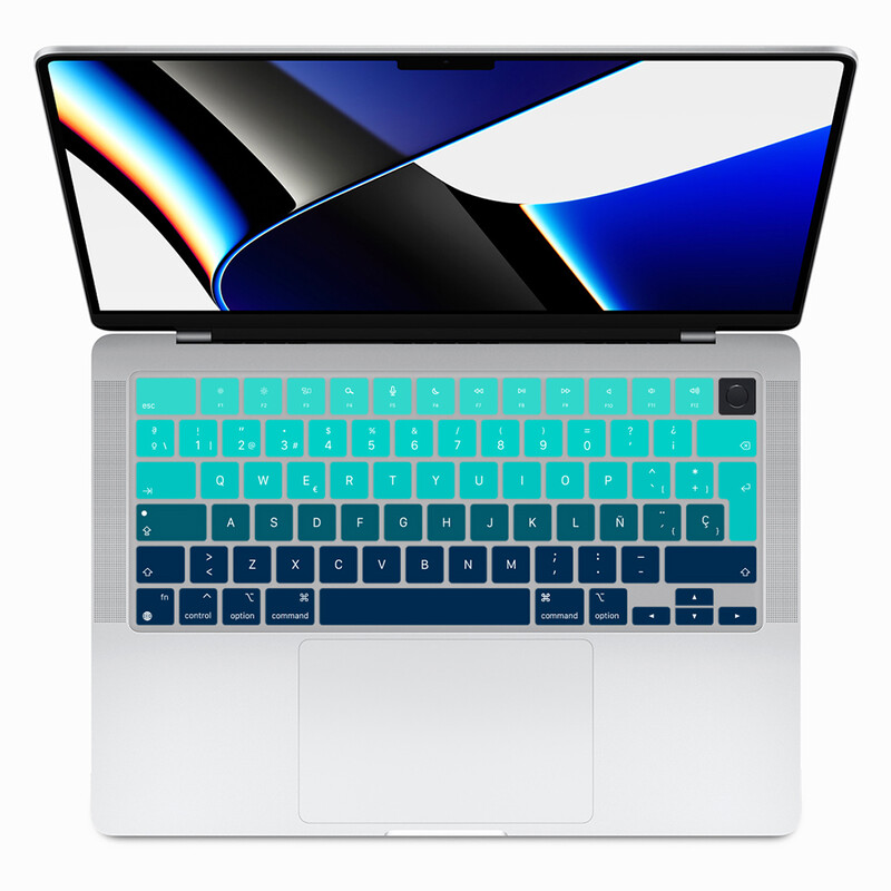 Husă pentru tastatură spaniolă pentru Macbook Air 13,6" 15,3" A2681A2941/Macbook Pro 14" 16"A2779 A2442 A2780 A2485, Protector pentru tastatură