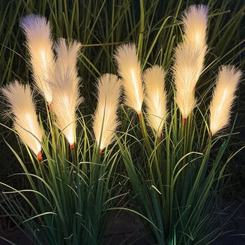 Προσομοίωση Reed LED ηλιακά φώτα οπτικών ινών αδιάβροχο φωτιστικό κήπου Φωτιστικά τοπίου εξωτερικού χώρου για διακόσμηση γκαζόν αυλής βεράντας