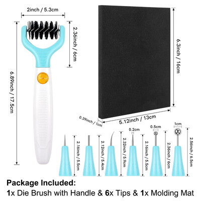 „Viskas viename“ popieriaus formavimo įrankių rinkinys ir šepetys iš popieriaus gėlių formavimo įrankių rinkiniai, skirti sukurti matmenų gėlių šluostymo įrankį