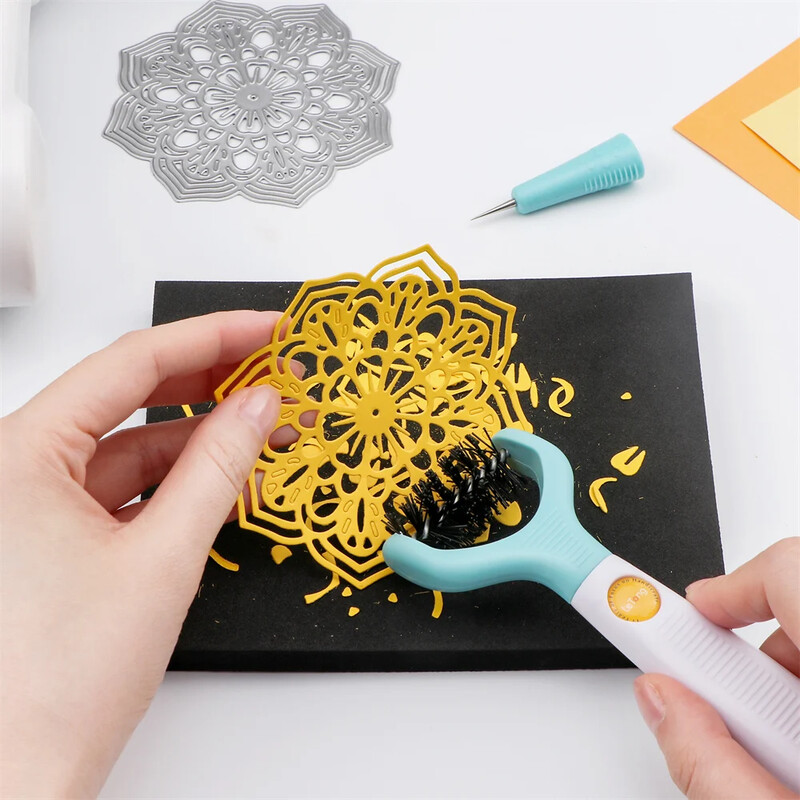 „Viskas viename“ popieriaus formavimo įrankių rinkinys ir šepetys iš popieriaus gėlių formavimo įrankių rinkiniai, skirti sukurti matmenų gėlių šluostymo įrankį