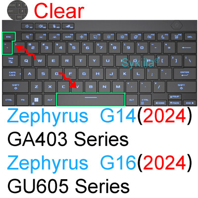 Κάλυμμα πληκτρολογίου για ROG Zephyrus G14 G15 G16 M15 M16 S15 S17 GMS Duo GU605 GA503 GA403 Αξεσουάρ δερμάτινης θήκης προστασίας από σιλικόνη