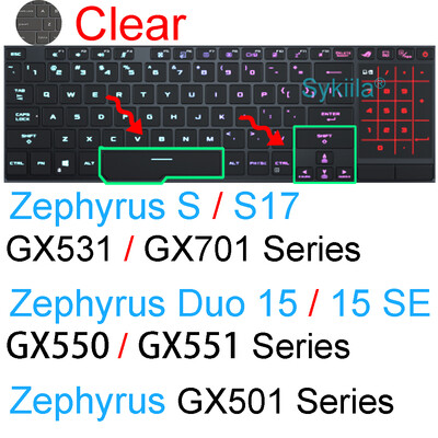 Κάλυμμα πληκτρολογίου για ROG Zephyrus G14 G15 G16 M15 M16 S15 S17 GMS Duo GU605 GA503 GA403 Αξεσουάρ δερμάτινης θήκης προστασίας από σιλικόνη