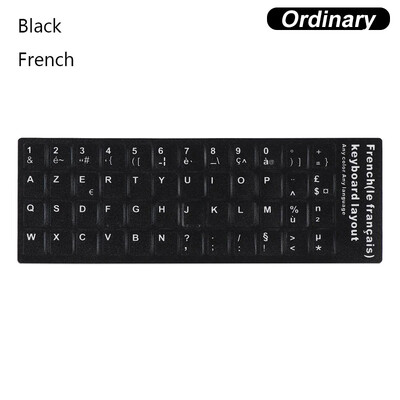 Anglų ispanų rusų arabų prancūzų šviečiančios klaviatūros lipdukai nešiojamam kompiuteriui stalinio kompiuterio klaviatūros naktinės šviesos dulkėms atsparus lipdukas