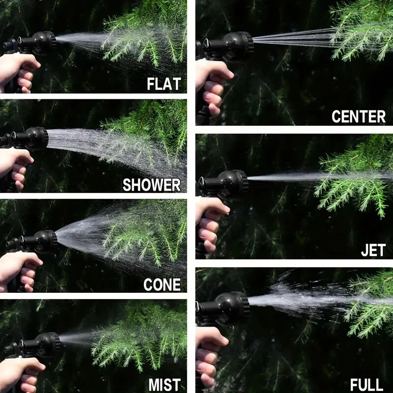 Προμήθειες κηπουρικής ράφι μάνικας Επεκτάσιμος Magic Hose Πιστόλι νερού πλύσης αυτοκινήτου υψηλής πίεσης Σωλήνες ποτίσματος σπιτιού κήπου 25FT-200FT