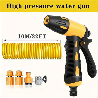 10-20 metrų teleskopinio vandens vamzdžio automobilių plovimo įrankių rinkinys su aukšto slėgio purkštuko pailginimo žarna Vandens žarna slėginiam valytuvui