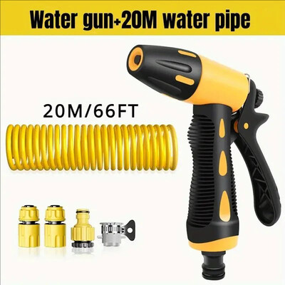 10-20 metrų teleskopinio vandens vamzdžio automobilių plovimo įrankių rinkinys su aukšto slėgio purkštuko pailginimo žarna Vandens žarna slėginiam valytuvui
