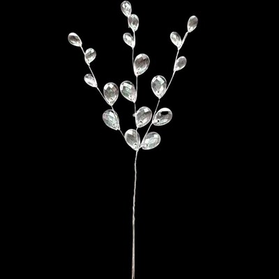 50 vienetų gražių krištolinių pumpurų šakelių Kūrybinis „pasidaryk pats“ krištolo gėlė, paprastas skaidrus dirbtinis puokštės vestuvių dekoravimas