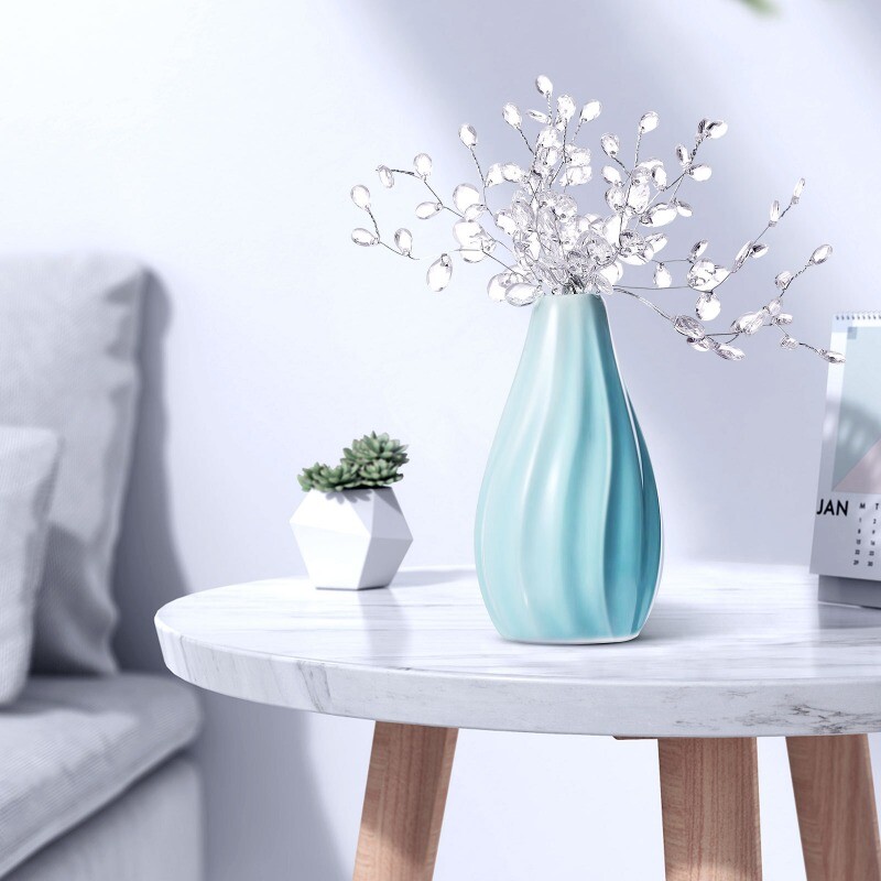 50 vienetų gražių krištolinių pumpurų šakelių Kūrybinis „pasidaryk pats“ krištolo gėlė, paprastas skaidrus dirbtinis puokštės vestuvių dekoravimas