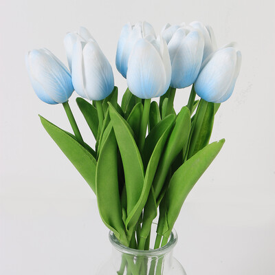 Buket umjetnog cvijeća od 10 komada tulipana 29 cm Real Touch PE lažno cvijeće za vjenčanje Dekoracija ceremonije Dekoracija kućnog vrta