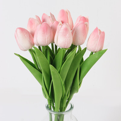 Buket umjetnog cvijeća od 10 komada tulipana 29 cm Real Touch PE lažno cvijeće za vjenčanje Dekoracija ceremonije Dekoracija kućnog vrta