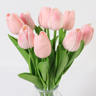 Buket umjetnog cvijeća od 10 komada tulipana 29 cm Real Touch PE lažno cvijeće za vjenčanje Dekoracija ceremonije Dekoracija kućnog vrta