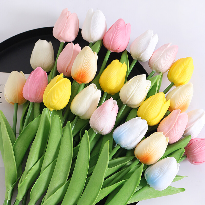 10 ks tulipánových umelých kvetov kytica 29 cm pravé dotykové PE umelé kvety na svadobnú dekoráciu obradnú dekoráciu domácu záhradnú dekoráciu