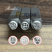 RCIDOS 6MM galvaskausa sejas dizaina metāla juvelierizstrādājumu zīmogi, DIY rokassprādzes/rotaslietu simbolu tērauda zīmogs, 1gab cena