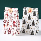 Božićne kraft papirne vrećice Sretan božićni ukras za dom 2024. Poklon vrećice Božićni ukrasi Navidad Natalni novogodišnji dar 2025.