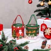 10 ks vianočných prenosných krabičiek na balenie jablkových cukríkov, Štedrý večer, vianočné ovocné sušienky, kreatívny darčekový papier na pečenie.
